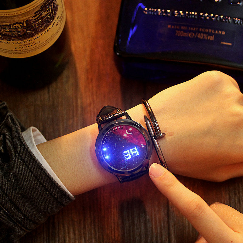 LED simple luminous touch screen watch