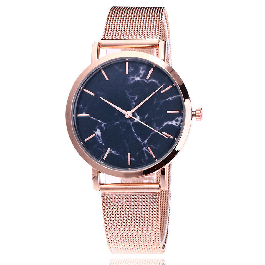 Vansvar creative marble wristwatch casual women quartz