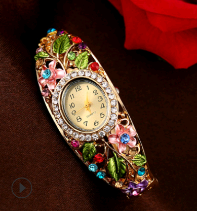 Bracelet Watch Popular Models High-grade Diamond National Wind Painting Accessories Female