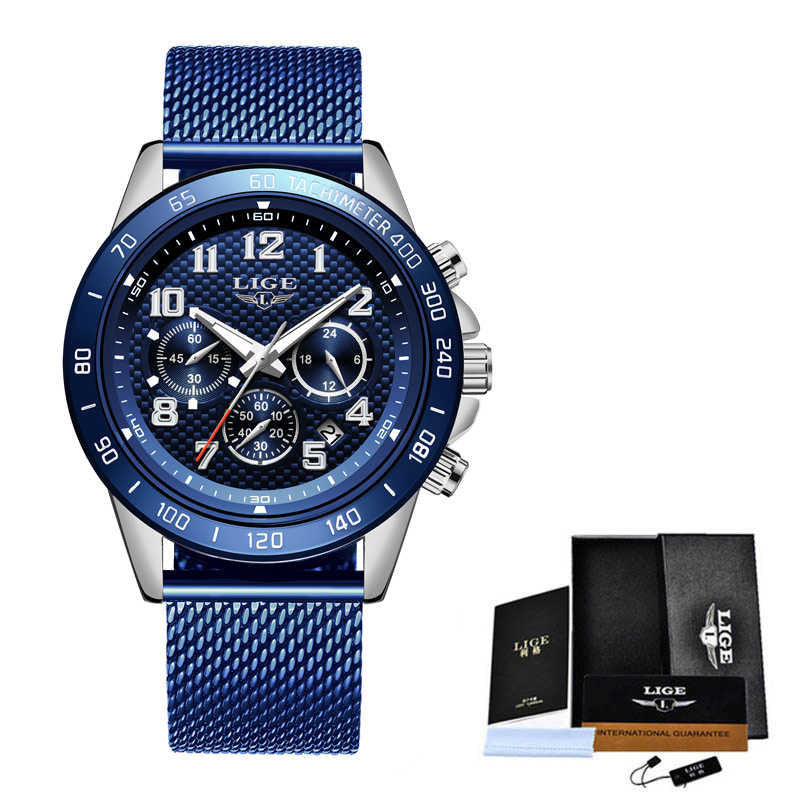 Men's Watch Multifunction Chronograph Men's Quartz Clock Waterproof Watch