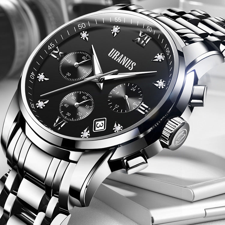 Simple Men's Automatic Quartz Non-mechanical Waterproof Watch