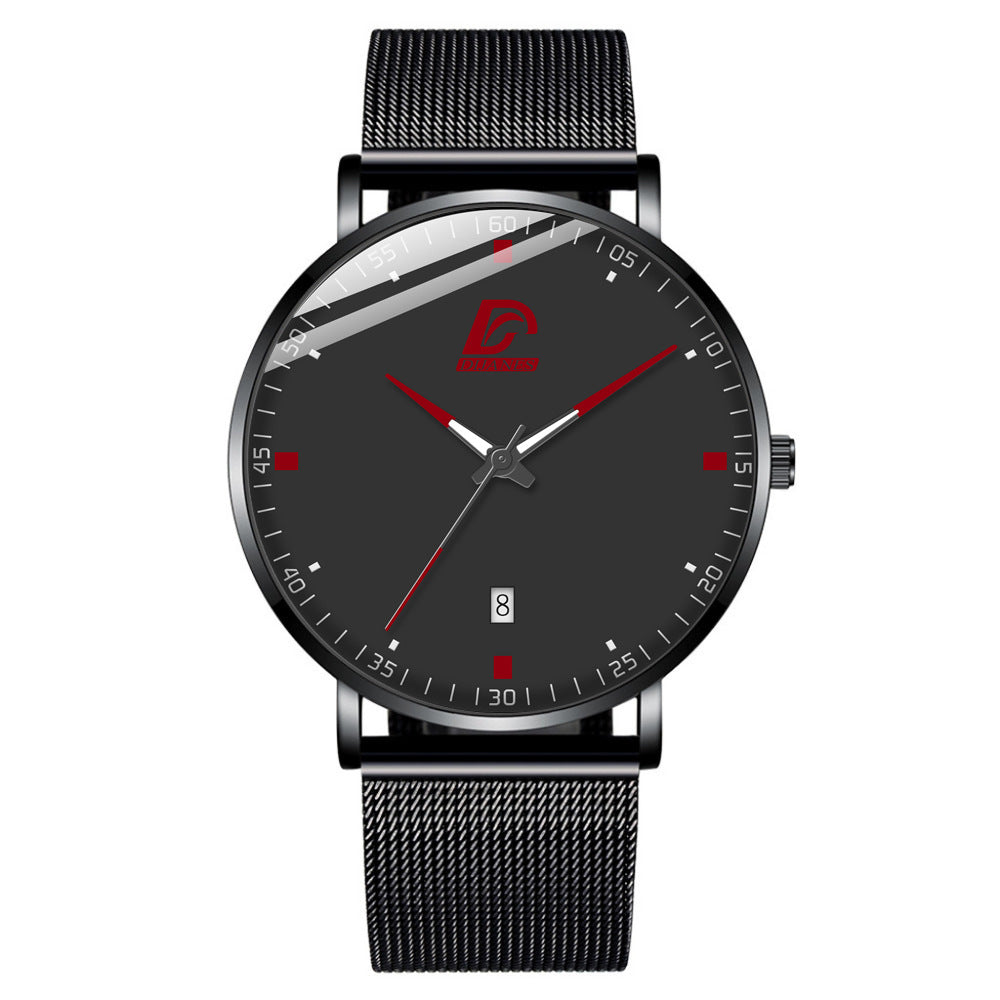 Creative Fashion Quartz Watch Mesh Belt Simple With Calendar