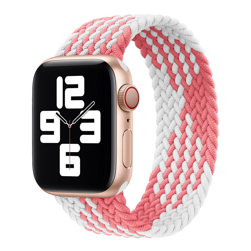 Watch Strap Elastic Nylon Strap Rainbow Braid