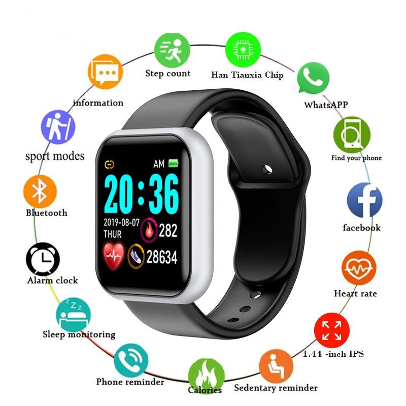 Y68 Color Screen Smart Bracelet Heart Rate Blood Pressure
