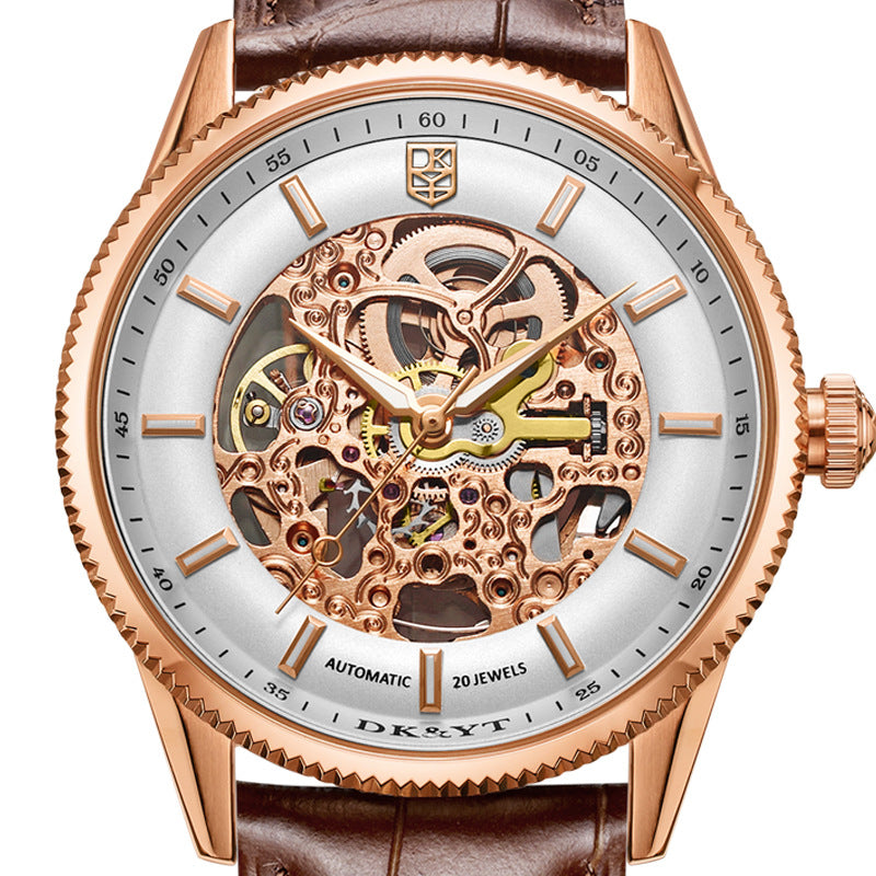 Fully hollow automatic mechanical watch waterproof luminous men's watch