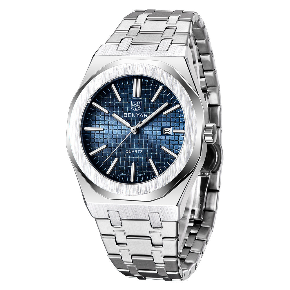 Simple waterproof luminous watch