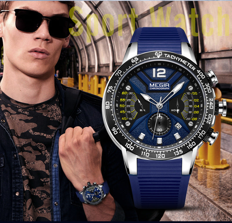 Chronograph Waterproof Fashion Sports Quartz Watch