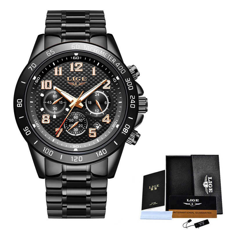 Men's Watch Multifunction Chronograph Men's Quartz Clock Waterproof Watch