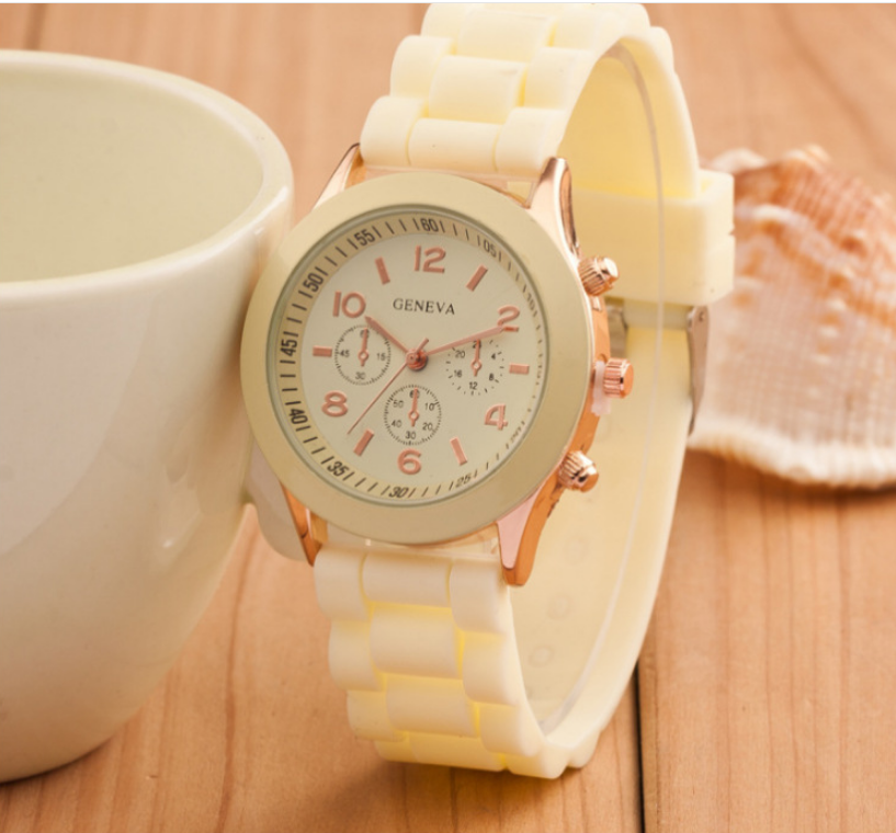 Foreign trade explosions Geneva jelly silicone watch GENEVA