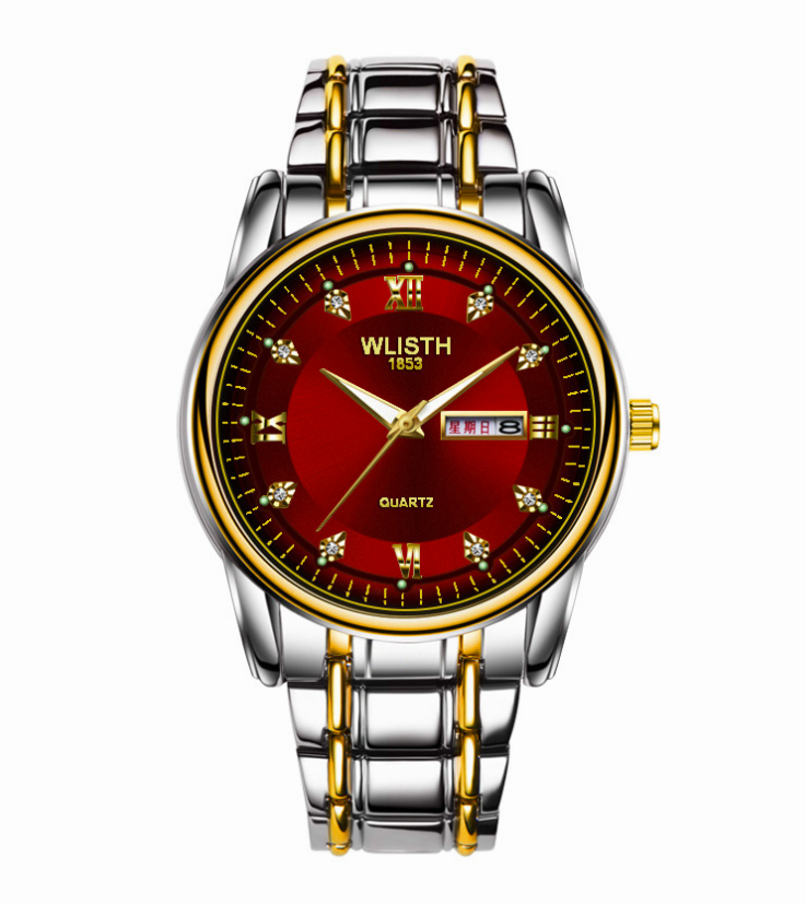 Steel Band Watch Quartz Watch Cross-border Men's Watch Waterproof