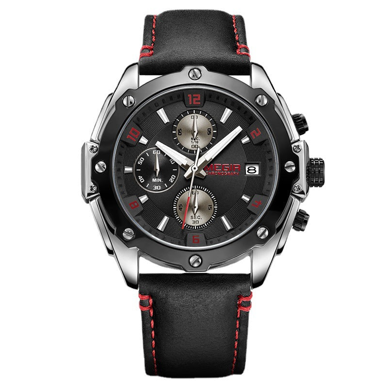 Sports Chronograph Small Three-Hand Calendar Luminous Watch Quartz