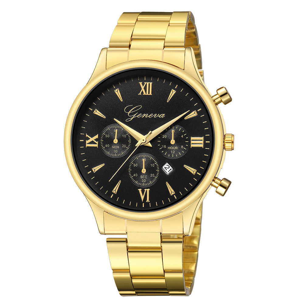 Steel watch with calendar steel watch