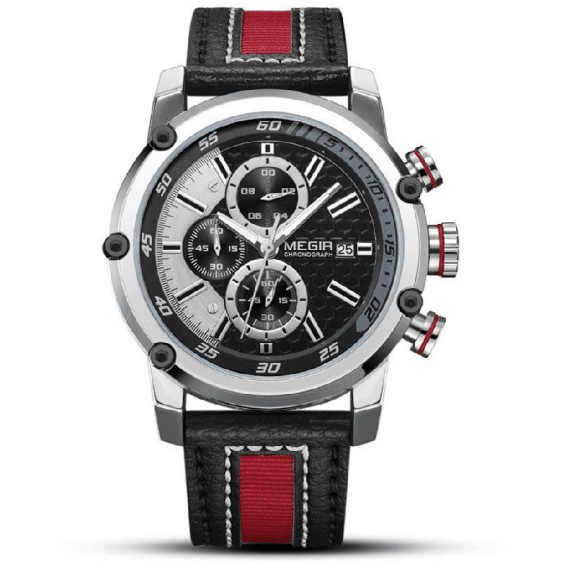Six-pin Multi-function Watch Trendy Sports Multi-function Chronograph Men's Watch