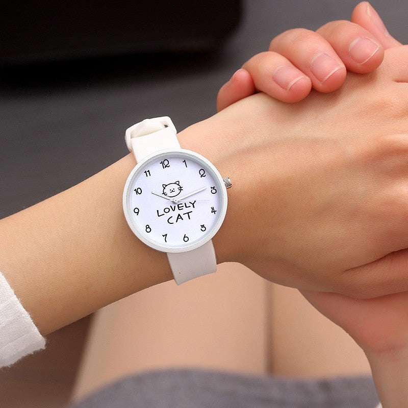 Cartoon Kids Quartz Watch Silicone Candy Color