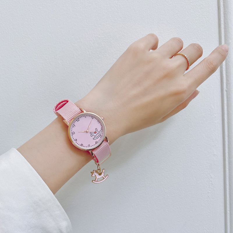 Girl Heart Watch Girl Cute Pendant Macaron Female Watch