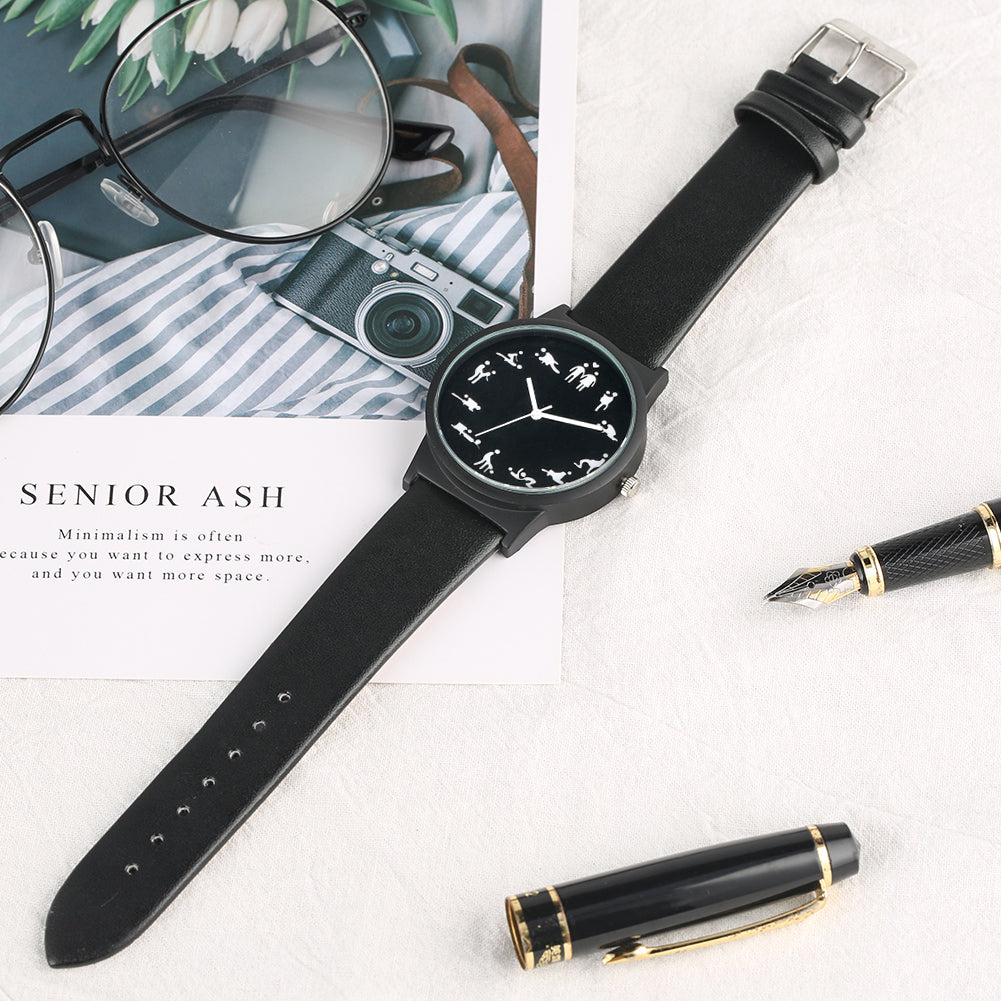 Black belt creative fun men's quartz watch