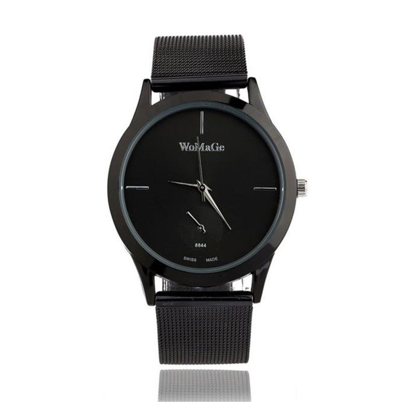 Fashion Alloy Belt Mesh Watch Unisex women's watches