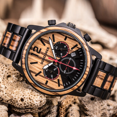 Csutomize Engrave logo Wood Watches for Mens