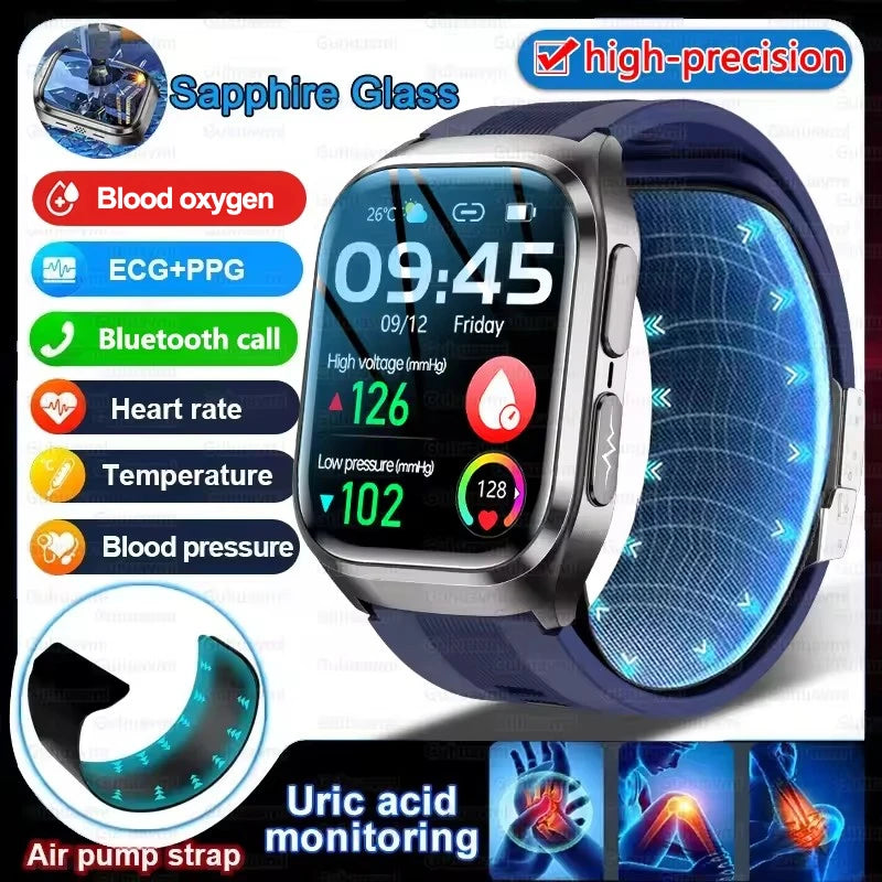True Blood Pressure Smart Watch Air Pump Airbag Smart Bracelet