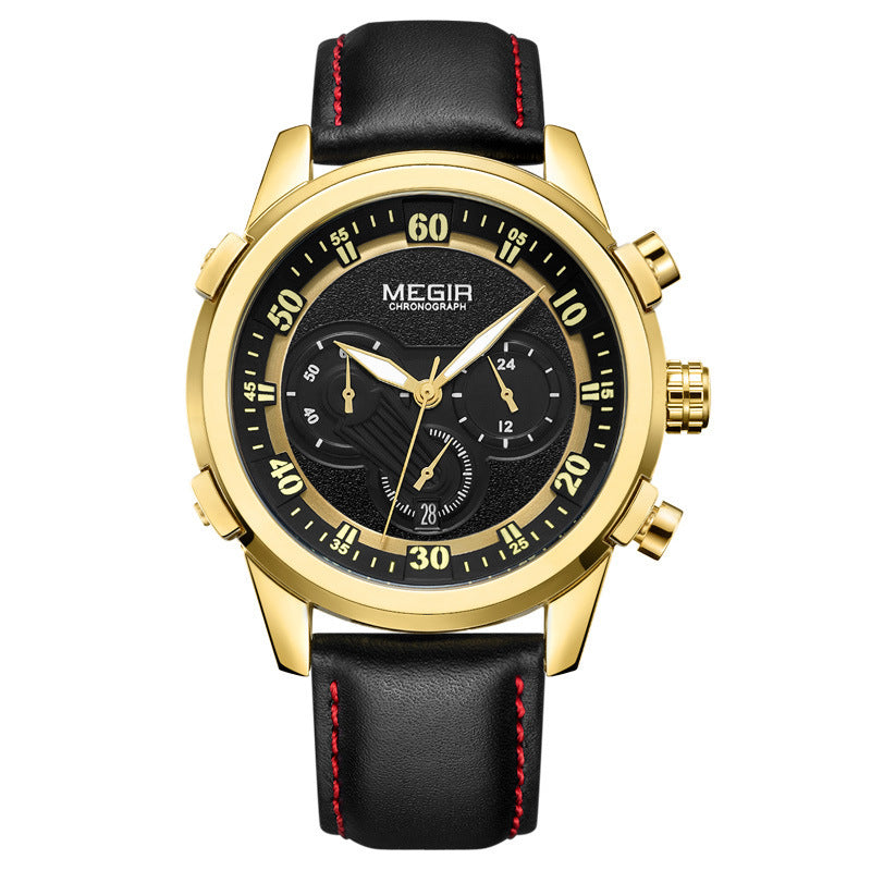 Watch Men's Multi-function Calendar Chronograph Men's Quartz Watch