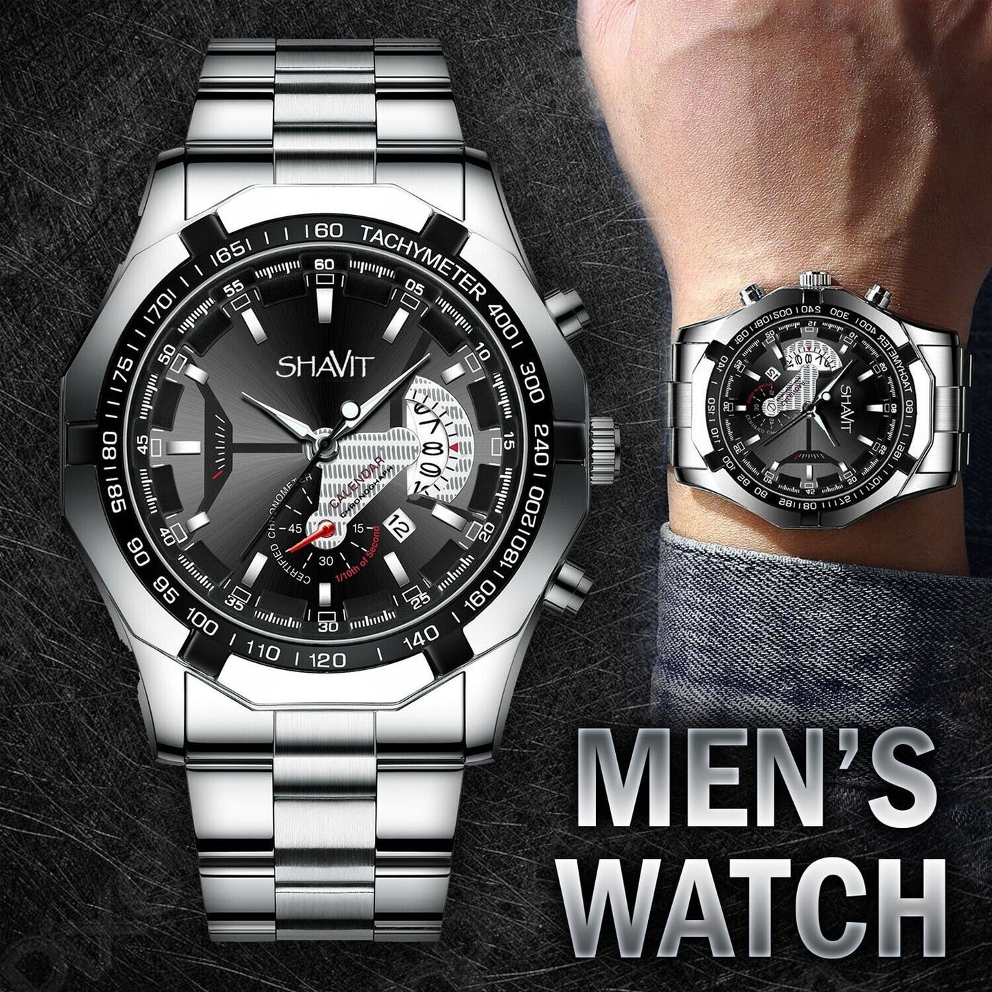 Men's Watch Relojes De Hombre Stainless Steel