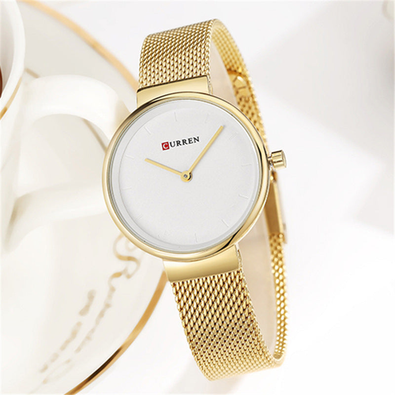 Fashion New Water Quartz Watch Women's Mesh Belt