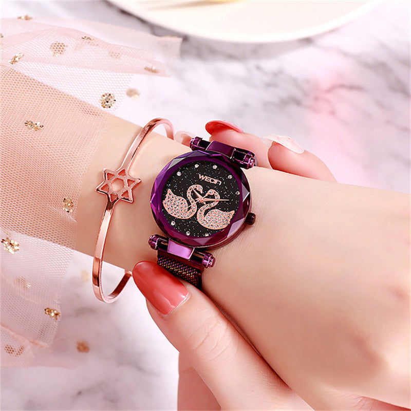 Magnet quartz ladies watch