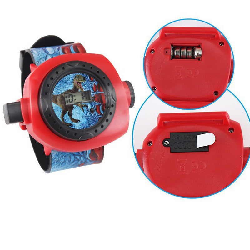Cartoon Electronic Watch 3D Dinosaur 24 Picture Projection Watch