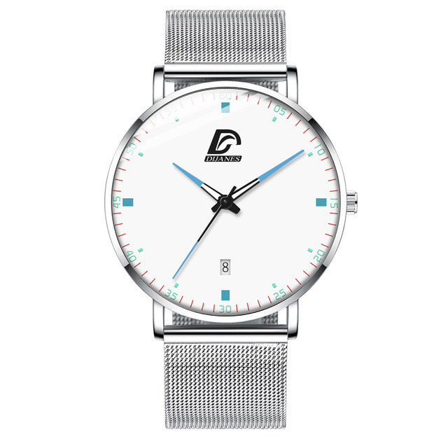 Creative Fashion Quartz Watch Mesh Belt Simple With Calendar