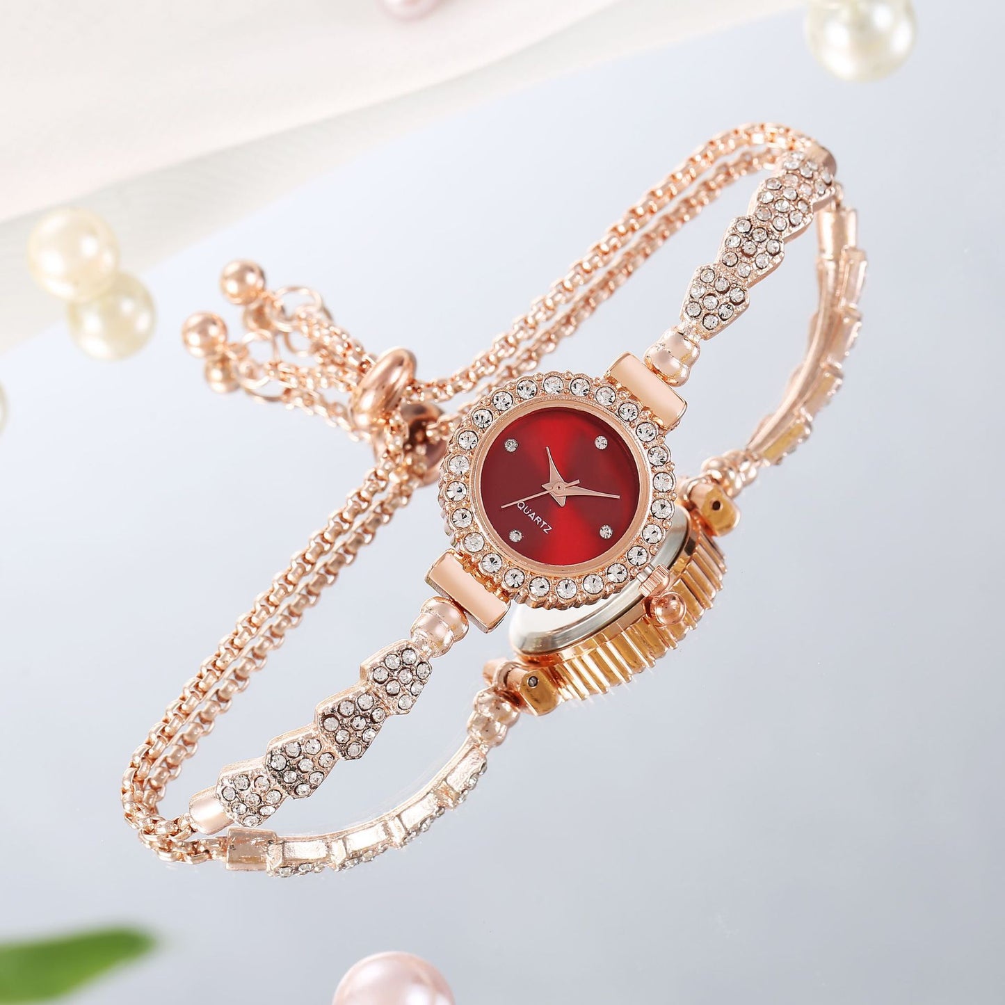 Fashion Luxury Women's Watch Gold Fine Strap Ladies Watch