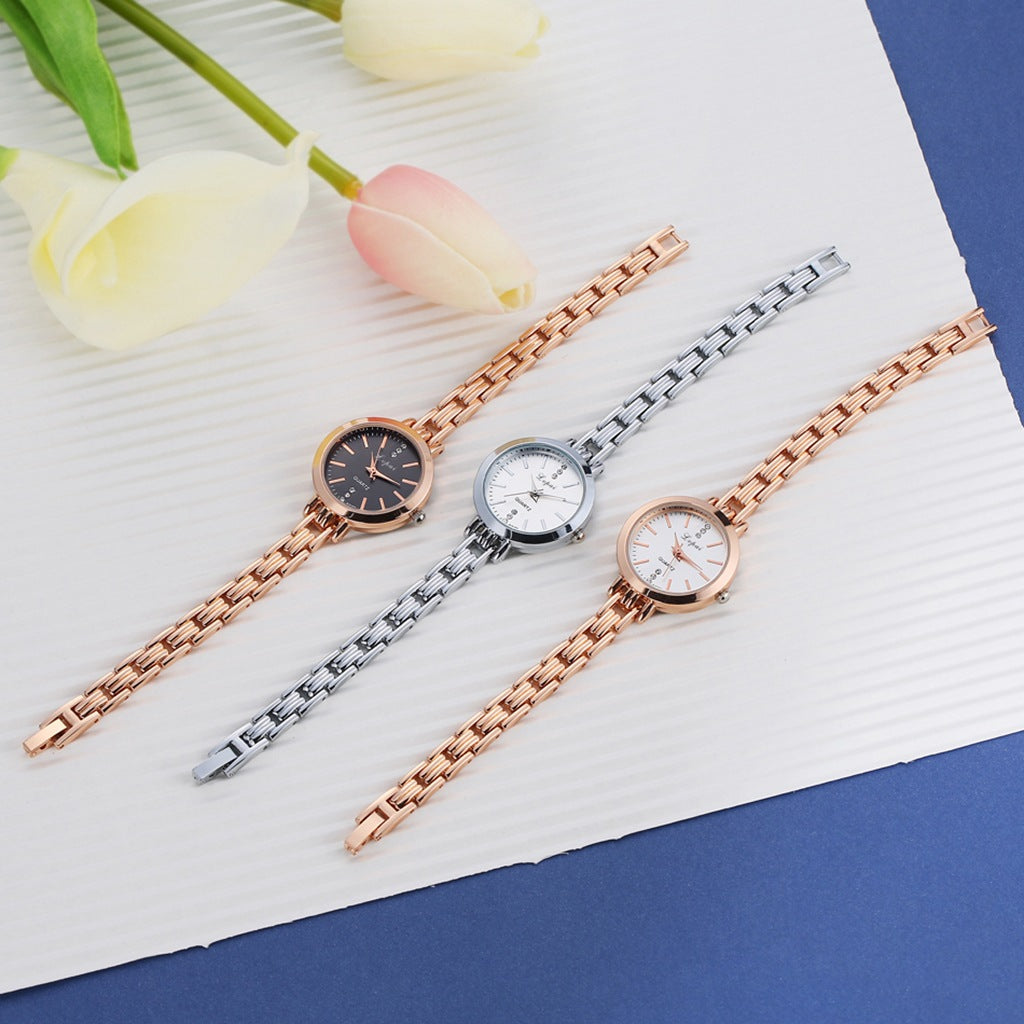 Narrow Strap Steel Strap Diamond Elegant Watch