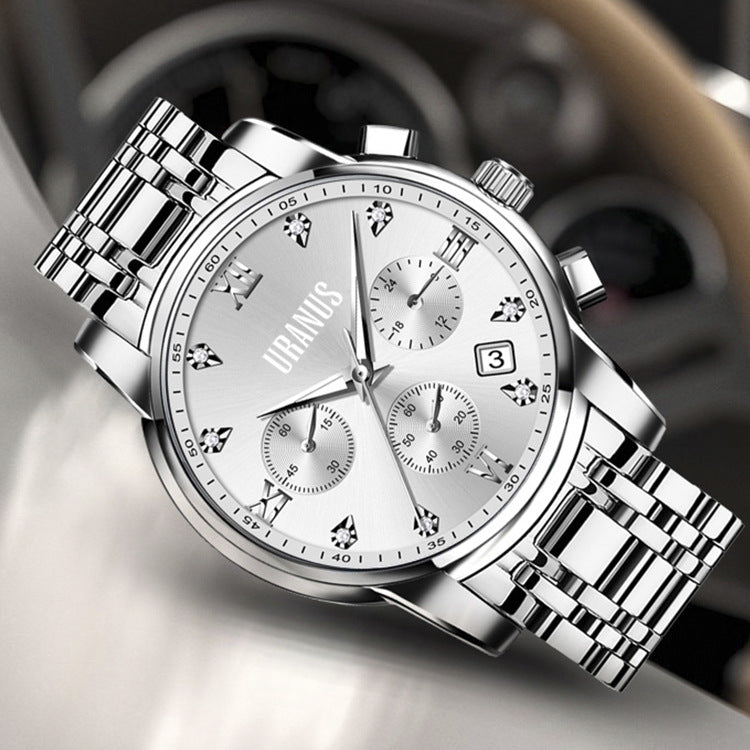 Simple Men's Automatic Quartz Non-mechanical Waterproof Watch