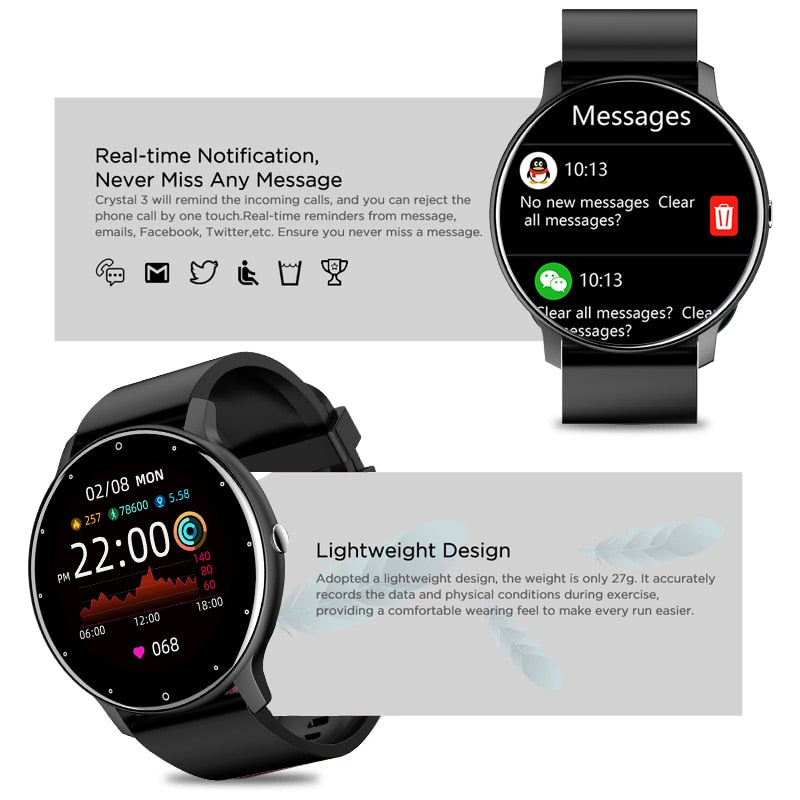 LIGE New Smart Watch Men And Women Sports watch