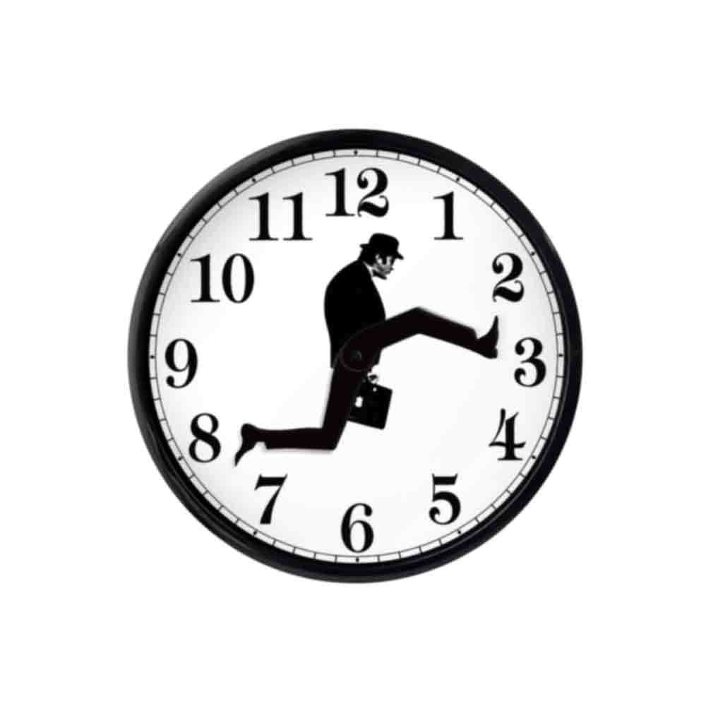 Funny Walking Men Mute Wall Clock 3D Quartz