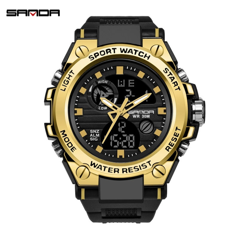 SANDA Brand G Style Men Digital Watch Shock Military Watches