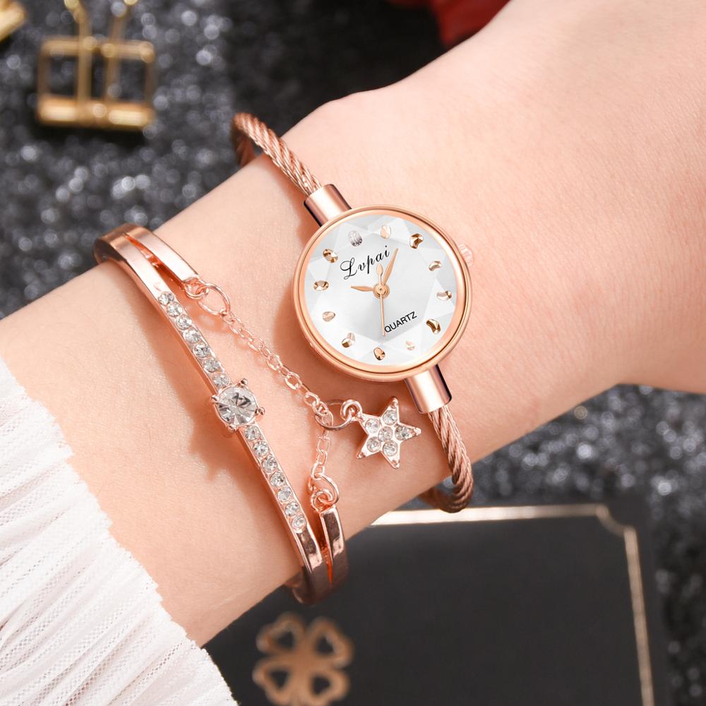 Brand New Ladies Watch Small Rose Gold Bangle Bracelet