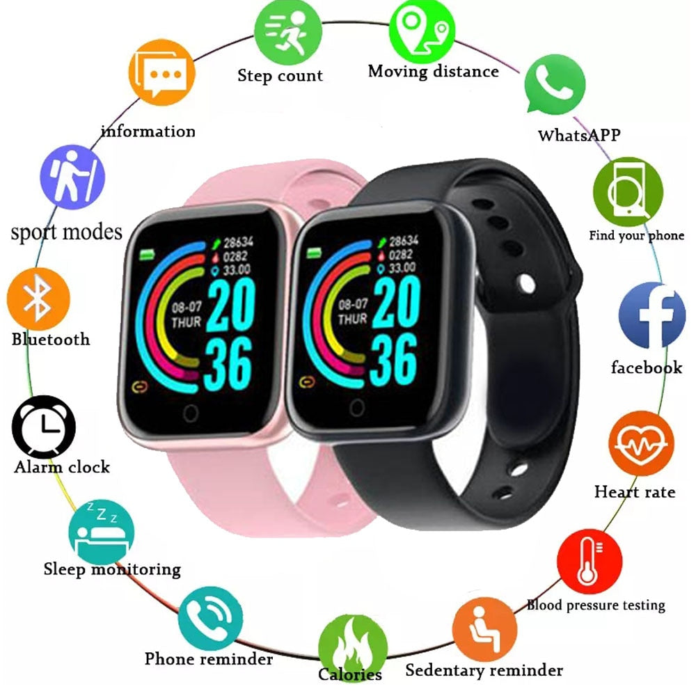 Smart Sport Watches Women Men Fitness Bracelet Tracker