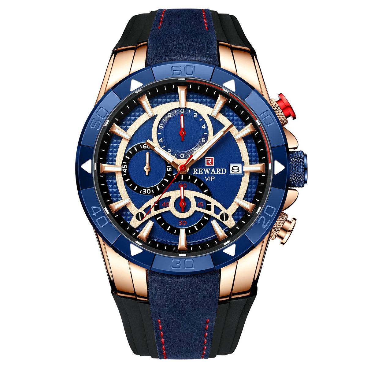Men's Watch Calendar Watch Tape Quartz Watch