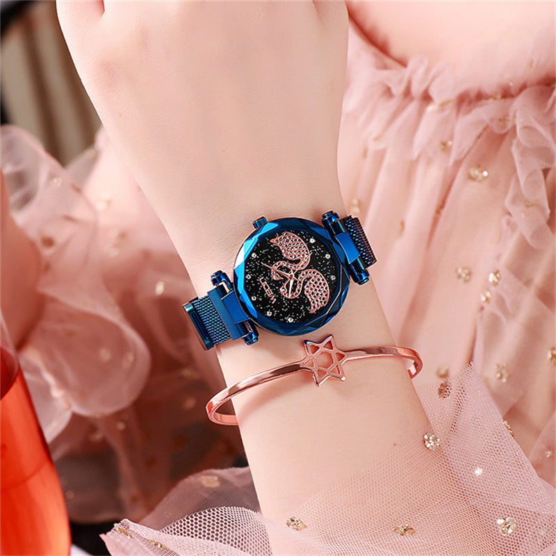 Magnet quartz ladies watch