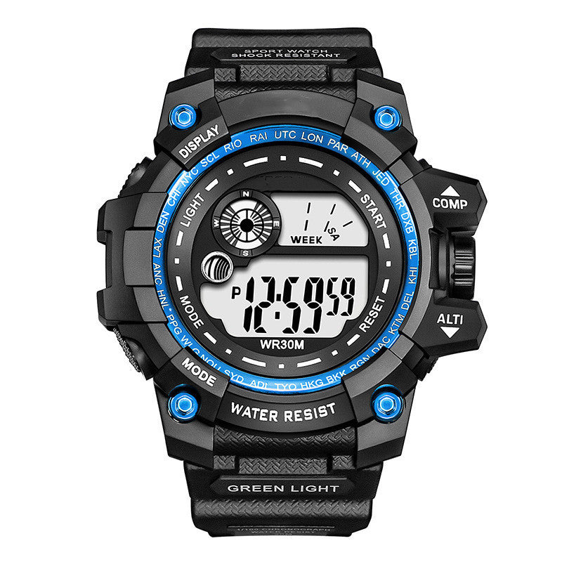 Waterproof Luminous Digital Display Men's And Women's Electronic Watch