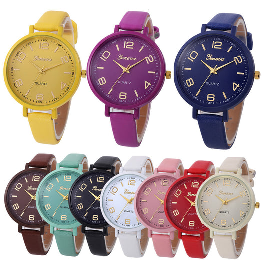 Ultra-thin Ladies Thin Belt Watch Elegant Classic Digital Female Student Quartz