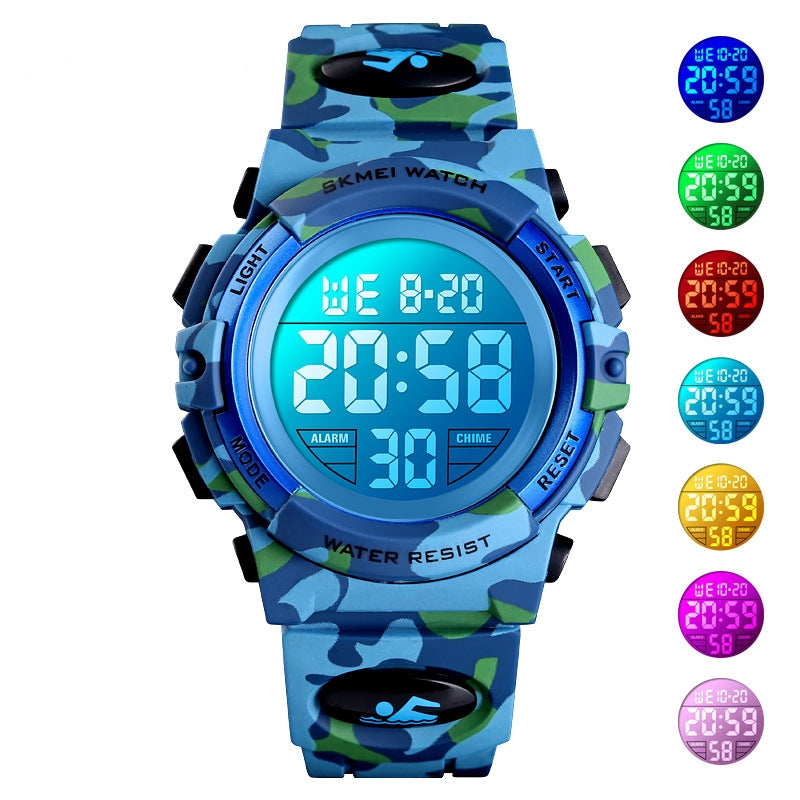 Colorful led outdoor sports children's electronic watch