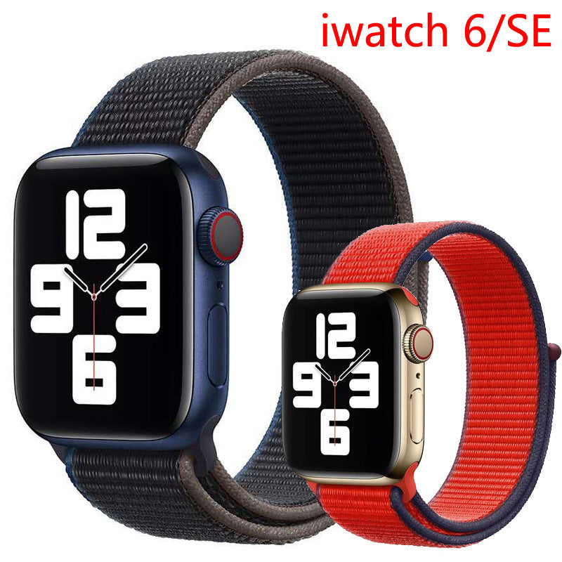 Nylon Loop Braided Two-Color Velcro Watch Strap