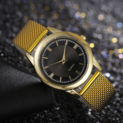 Mesh strap quartz watch