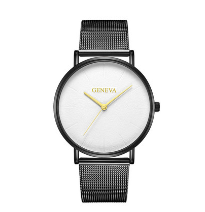 Mesh belt watch Men's fashion popular simple watch ultra-thin style Mesh belt watch