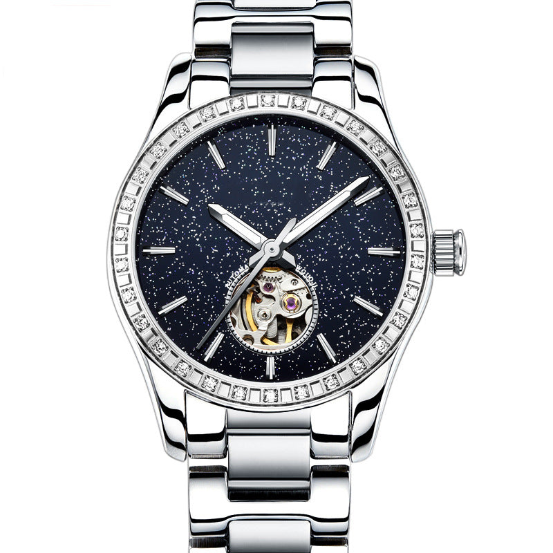 Gypsophila full-automatic female watch in stainless steel