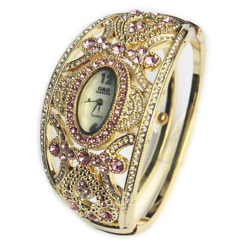 Ladies Non-mechanical Diamond Bracelet Quartz Watch