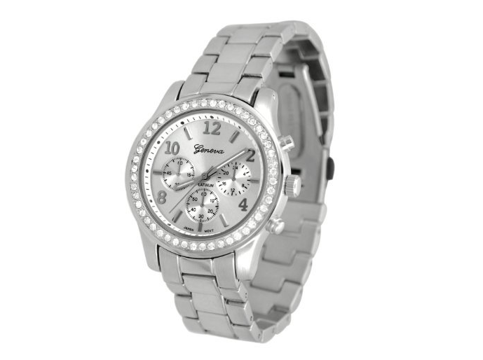 Diamond bracelet watch stainless steel belt watch Geneva alloy watch