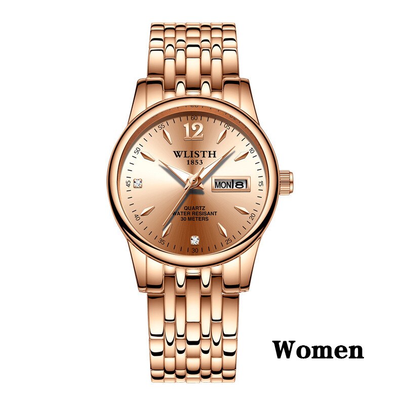 Women Dress Watch Rose Gold Stainless Steel