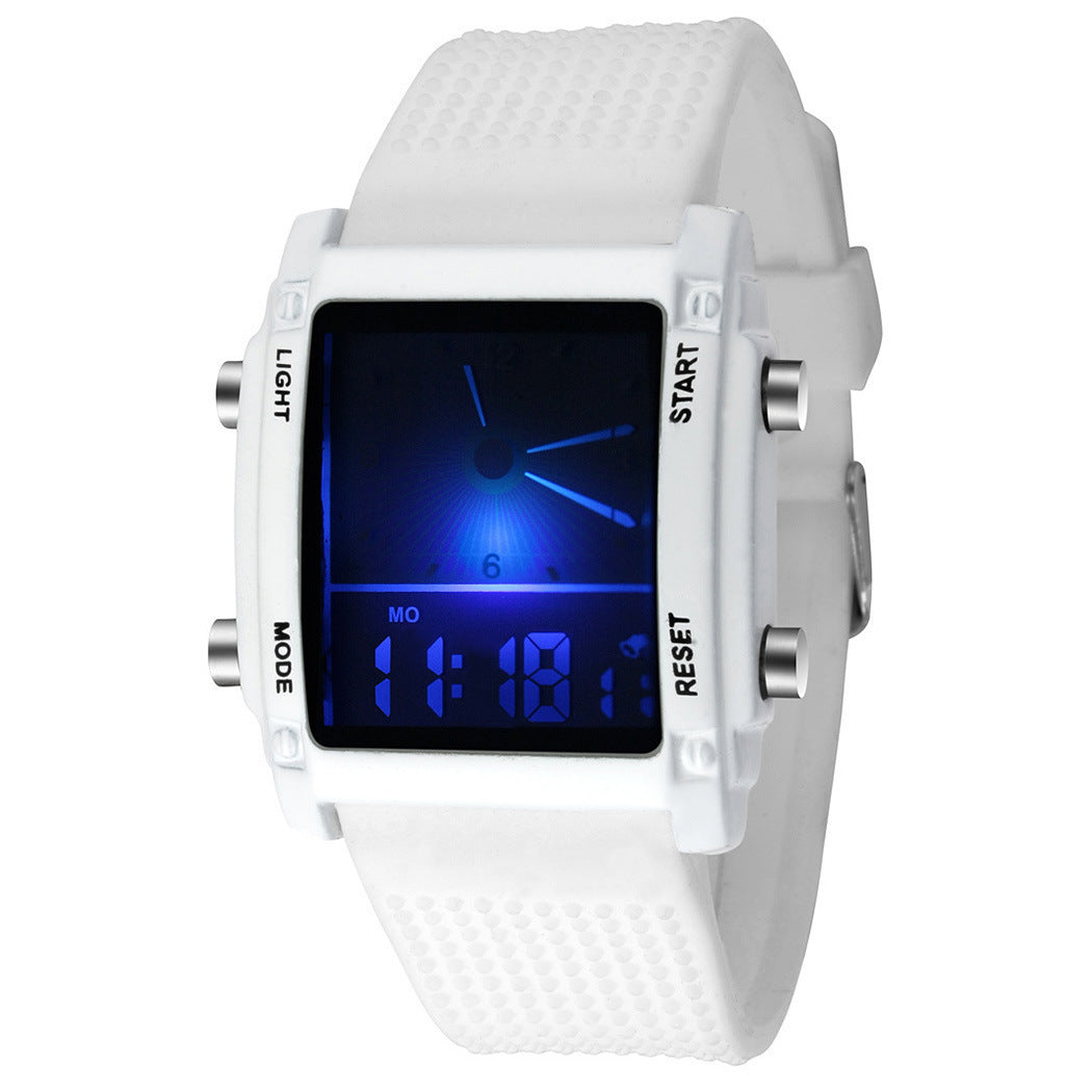 Dual Display Electronic Watch LED Sports Fashion Trend